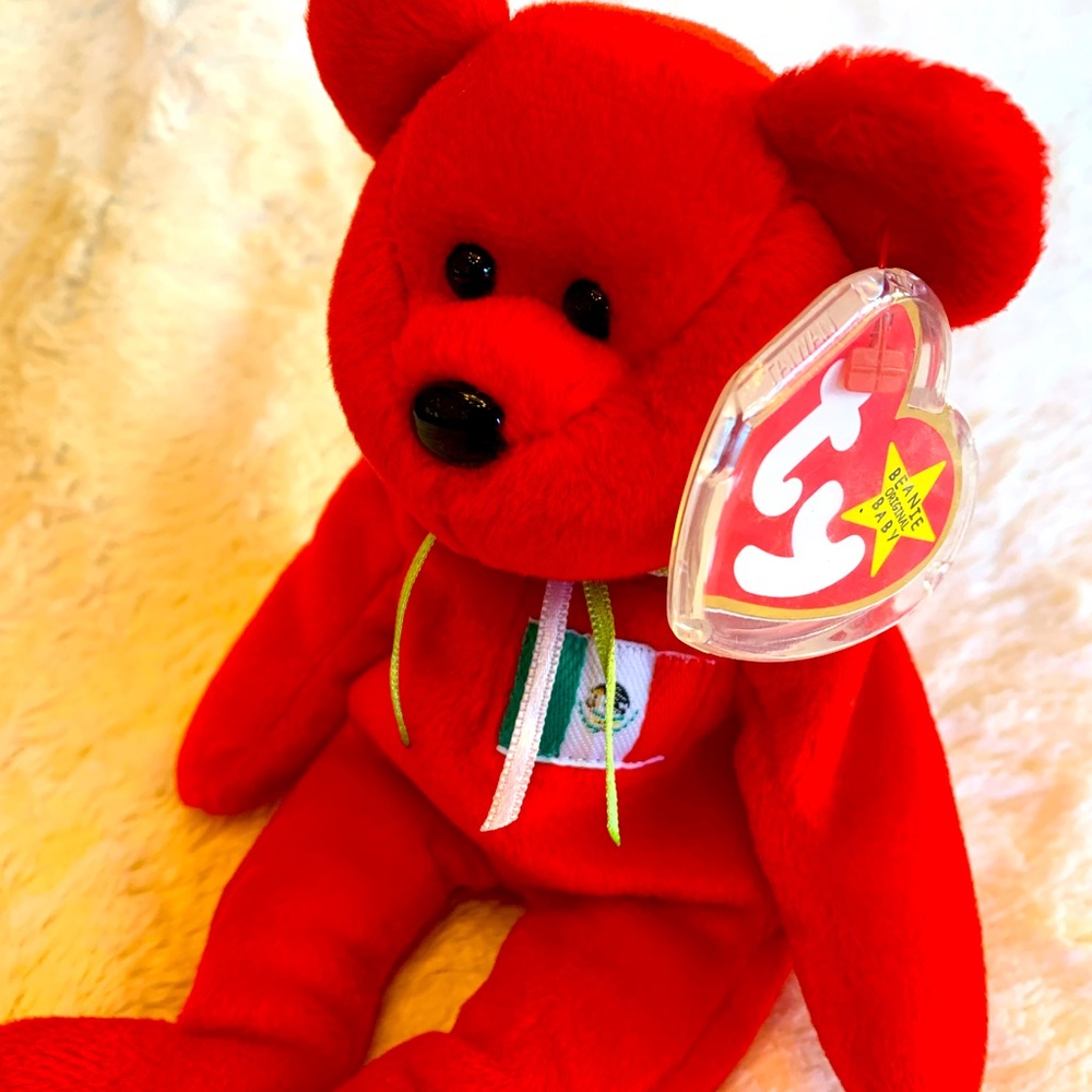 Osito Bear Ty Beanie Baby, holographic tush tag